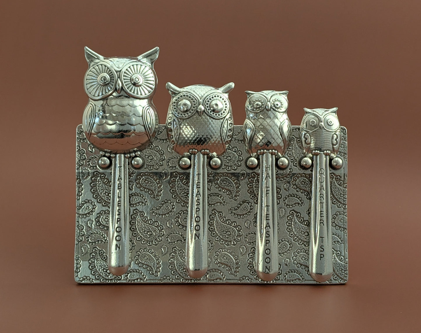 Owl Measuring Spoons with Display Stand